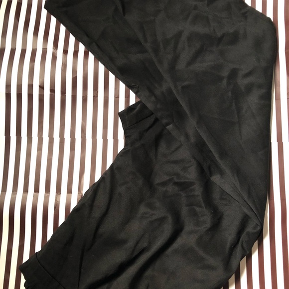 Black ankle length khaki style pants - Picture 2 of 4